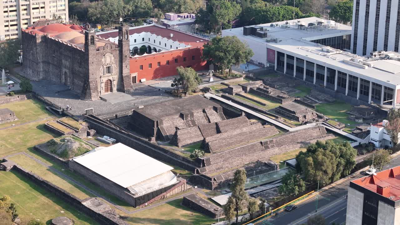 멕시코시티 에 있는 템플로 메이어 단지 의 공중 사진