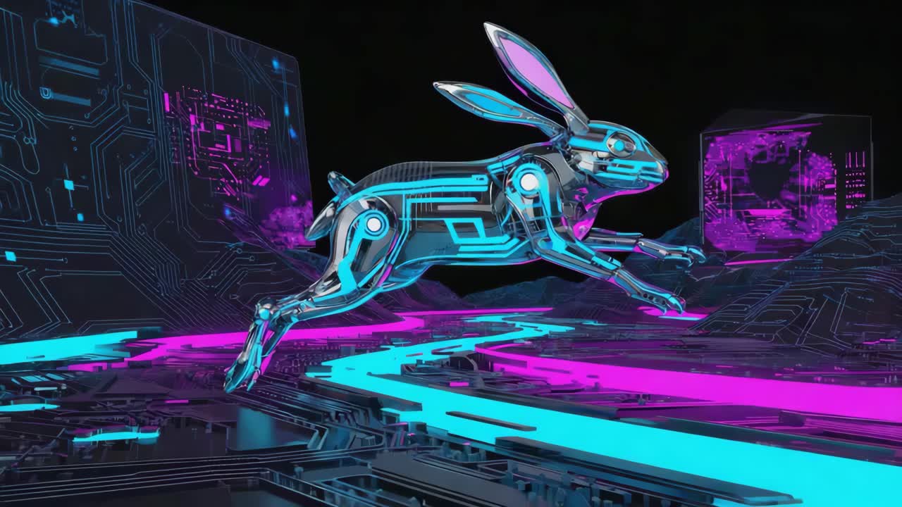 Cyberpunk Rabbit Digital Art