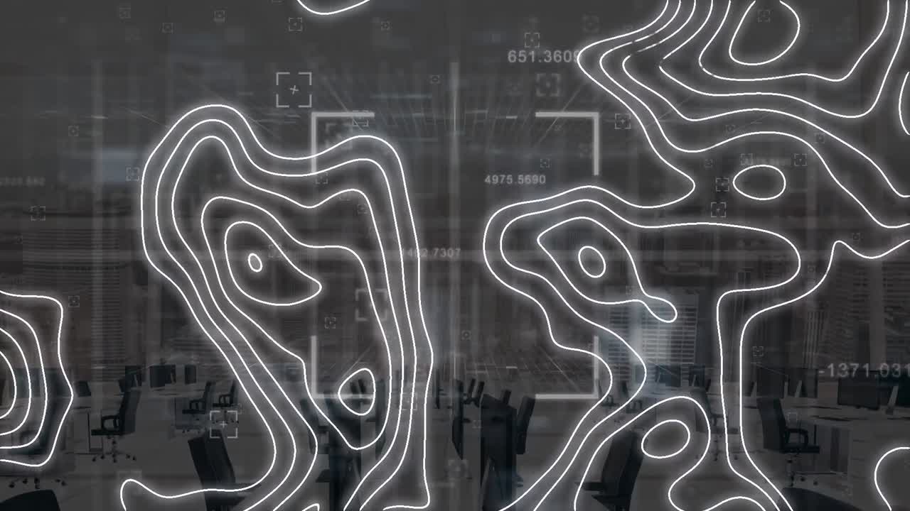 사무실 위에  ⁇  프레임과 움직이는 모양의 애니메이션