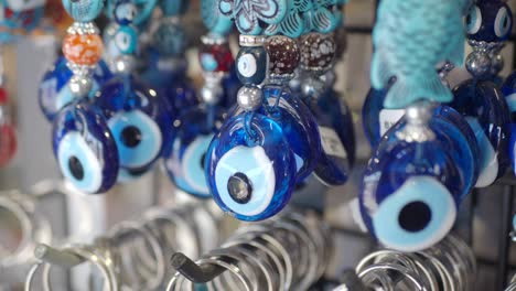 evil eye charms for sale in a market