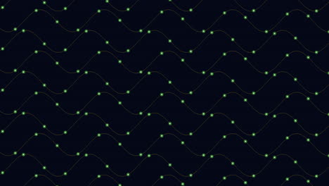 patrón de onda negra y verde puntos en zigzag que crean un sorprendente efecto de onda