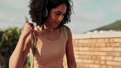 woman walking in the city