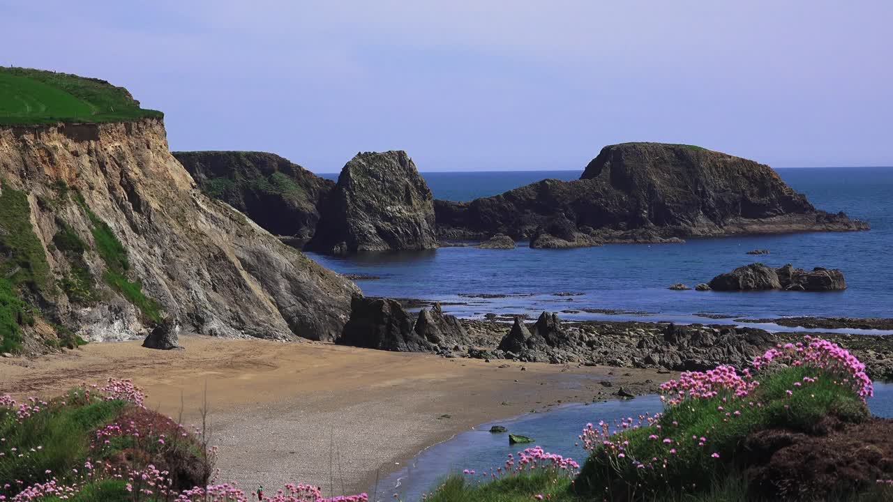 summer beach sands and sea cliffs Copper Coast Waterford Ireland Epic Location
