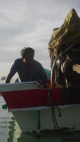 man on a fishing boat