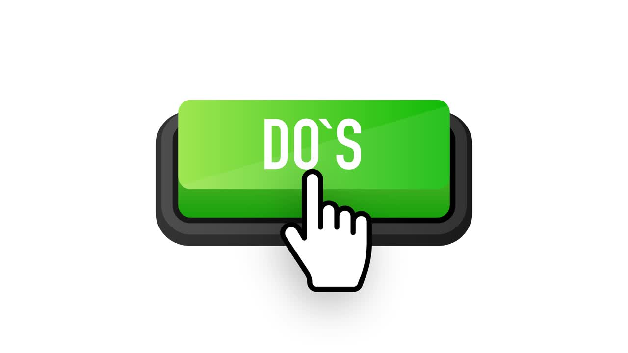 Dos button. Approved. Positive feedback concept. 3D flat button. Motion graphics.