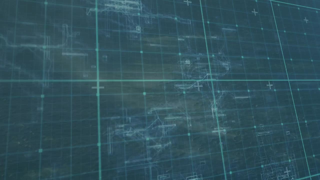 animación del procesamiento de datos sobre un fondo oscuro