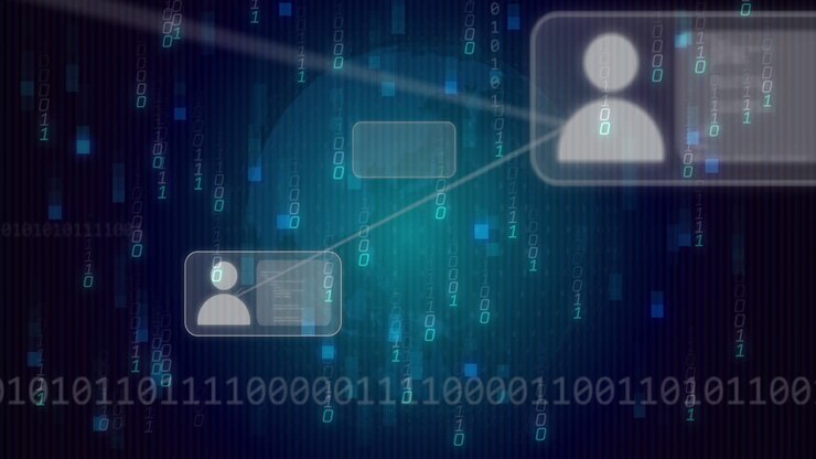 Animasjon av digitale ikoner, binær koding og databehandling