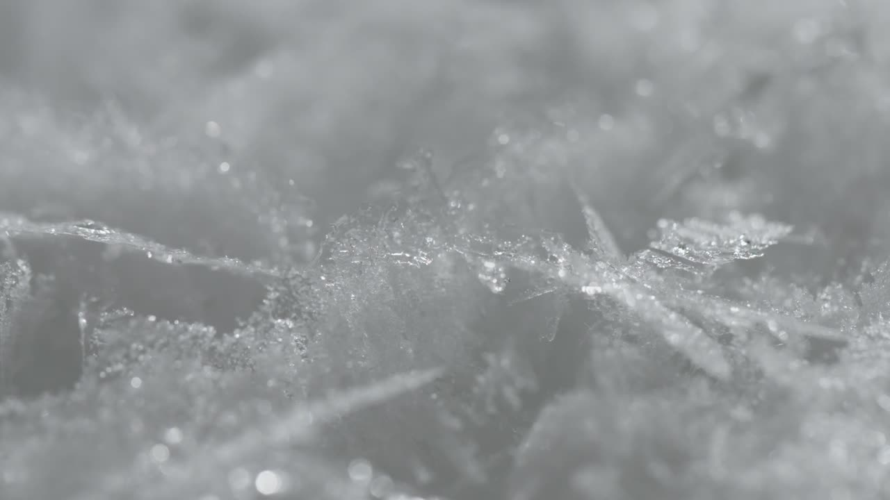 макро-запись тающего льда