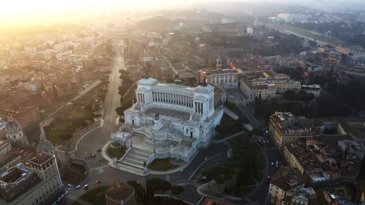 Piazza Venezia At Sunset