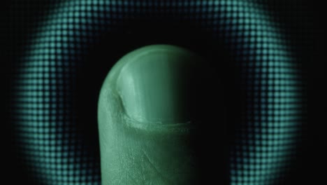 fingerprint scanner in action close up