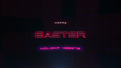 Happy-Easter-on-digital-screen-with-HUD-elements-and-glitch-effect