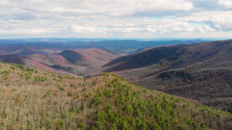 4K-Aerial-Drone-Video-of-Lost-Cove-Cliffs-on-Blue-Ridge-Parkway-near-Linville,-NC