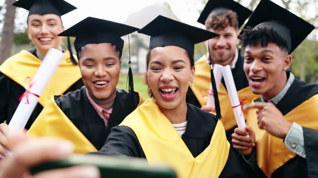 una selfie de graduación