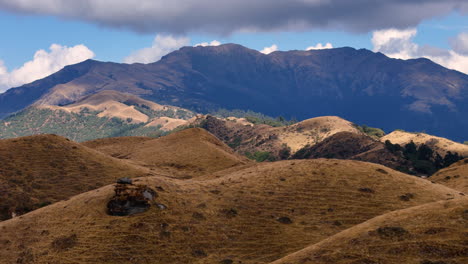 Hilly-Range-landscape-drone-shot-of-Pikey-Peak-Nepal-scenic-nature