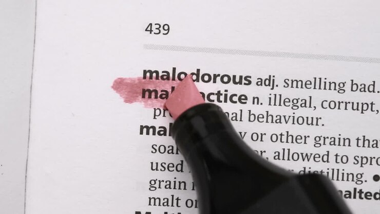 Malpractice highlighted in pink