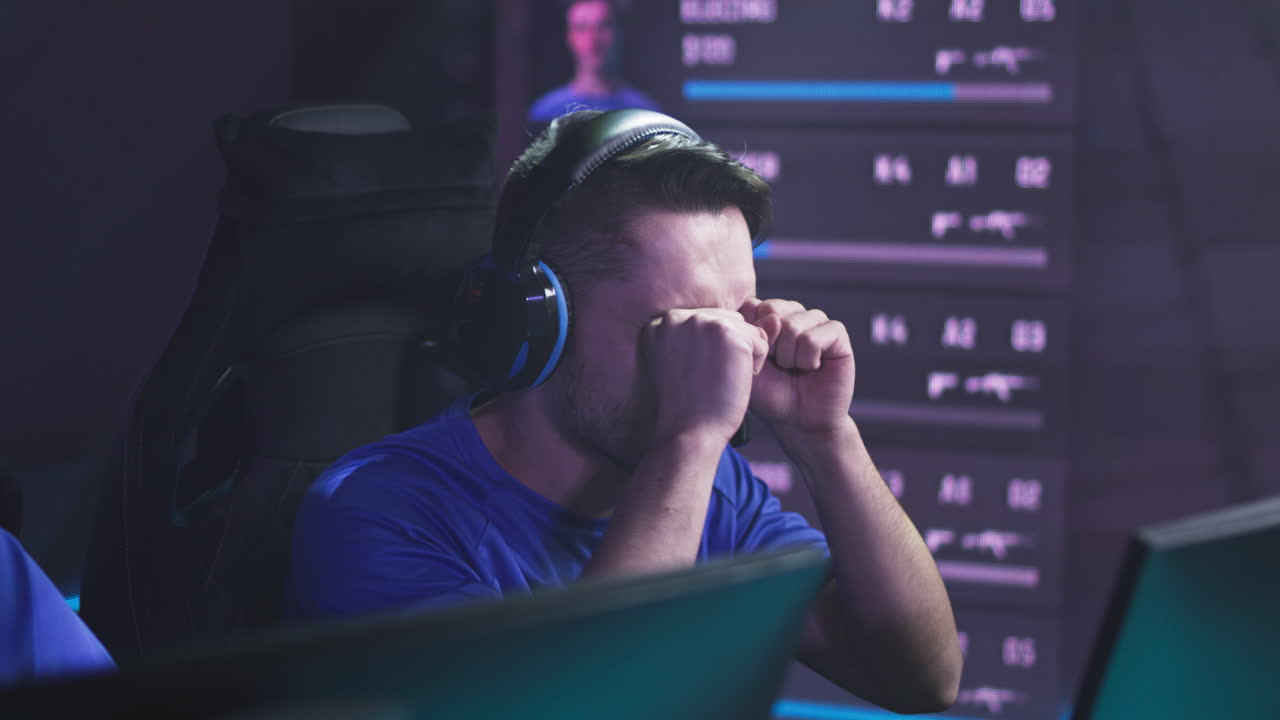 Esports gamer in competition