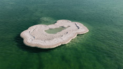 Aerial-View-Of-Dead-Sea-Salt-Island-In-Israel