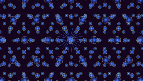 flowing symphony abstract blue and purple circle pattern on dark background