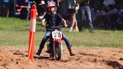 young rider competes in a motocross event