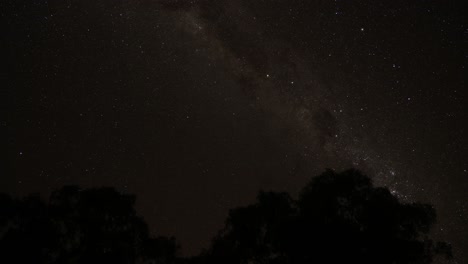 time-lapse of stars moving across the night sky