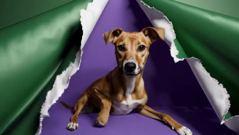 fondos abstractos y un perro