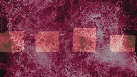 animation of swirling red and pink patterns with rectangular overlays in design