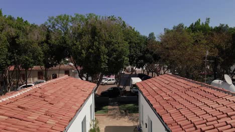 aerial first cypriot council houses(samanbahçe evleri) in nicosia,north cyprus