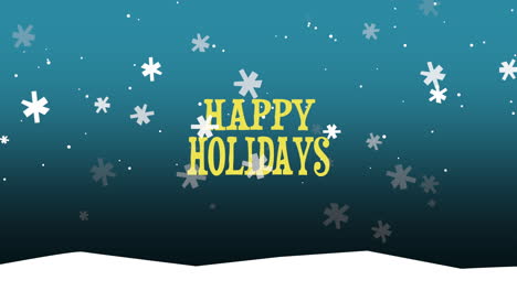 Happy-Holidays-text-on-snow-background-2