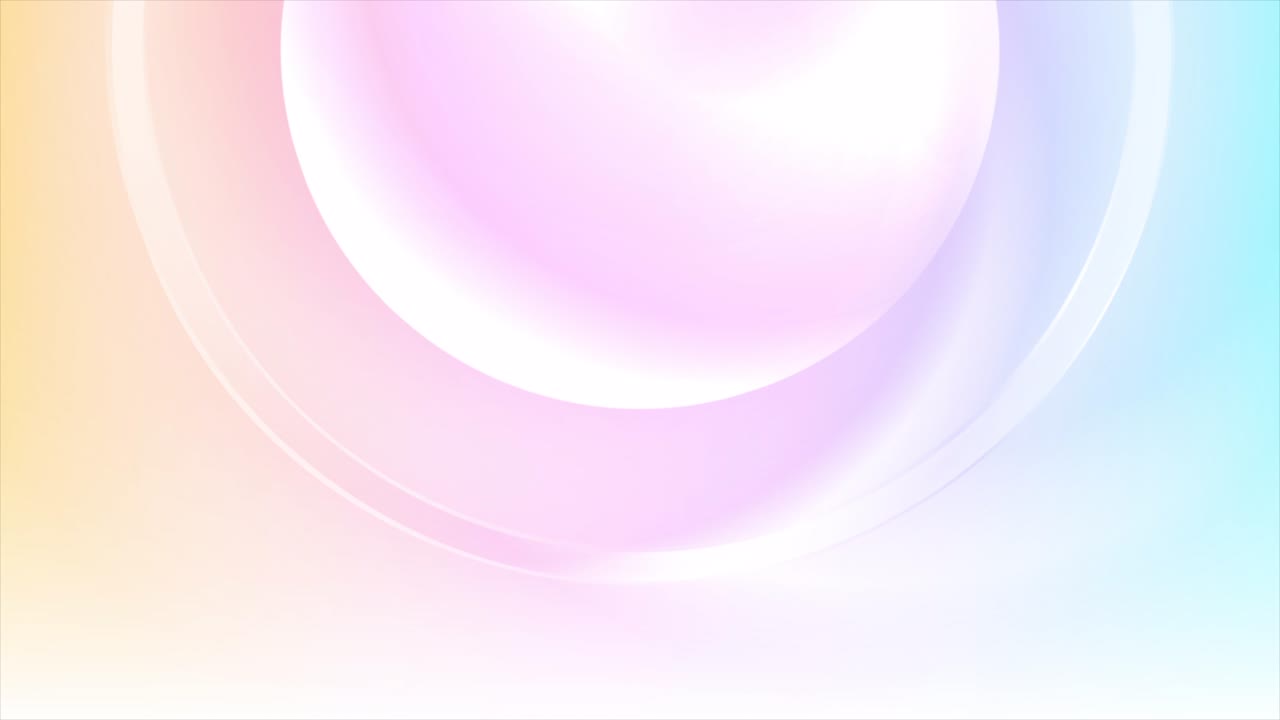 Colorful pastel glossy circle and ring abstract tech motion background