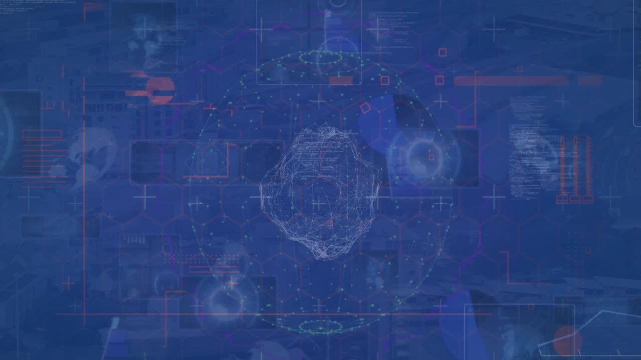 animación de ámbitos, globos y procesamiento de datos.