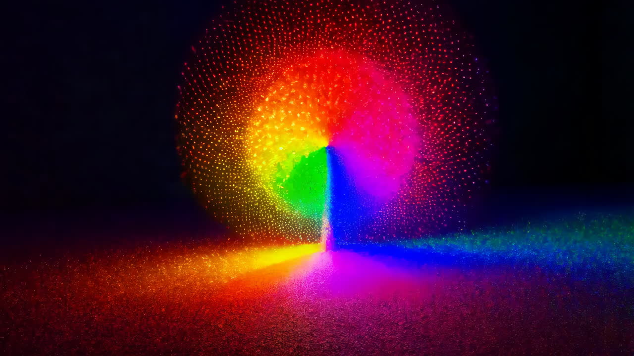 Abstract Rainbow Light Display