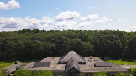 Drone-Descent-shot-revealing-Sagadahoc-County-Court-House