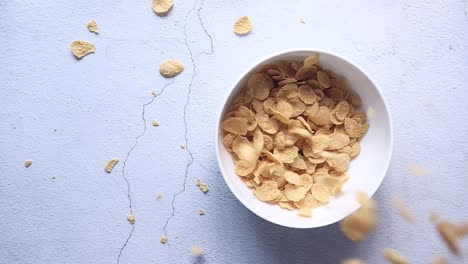 crispy corn flakes in a white bowl