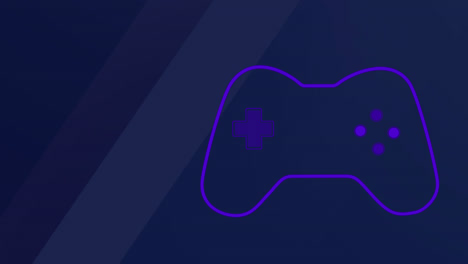 animation of purple video game logo