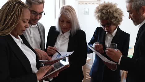 multiracial business people working inside bank office - meeting and startup concept