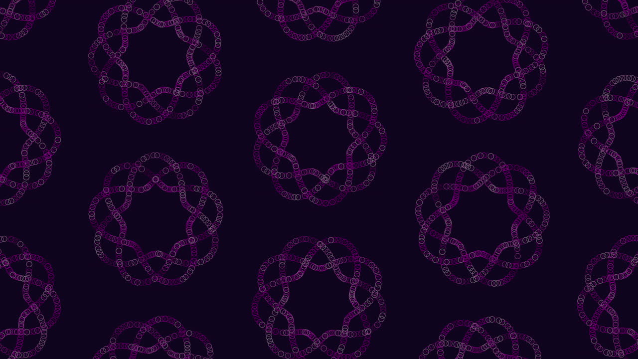 Colorful illusion and abstract flowers pattern on black gradient