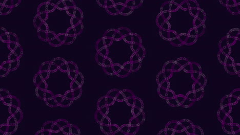 Colorful-illusion-and-abstract-flowers-pattern-on-black-gradient