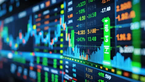 stock market financial data display