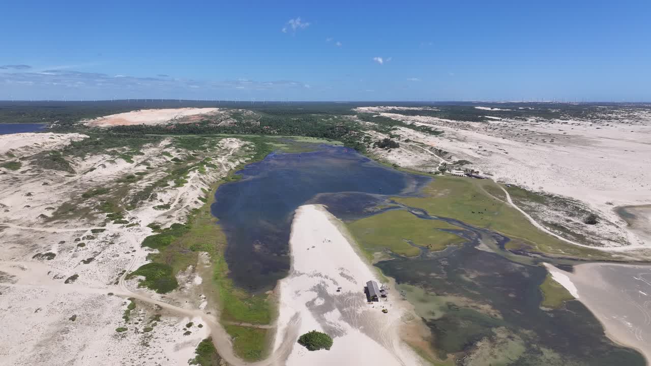 Jegue Lagoon At Paraipaba In Ceara Brazil. Nature Landscape. Beautiful Sand Dunes. Jegue Lagoon At Paraipaba. Rainwater Lakes. Almecegas Lake. Summer Travel. Brazil Northeastern
