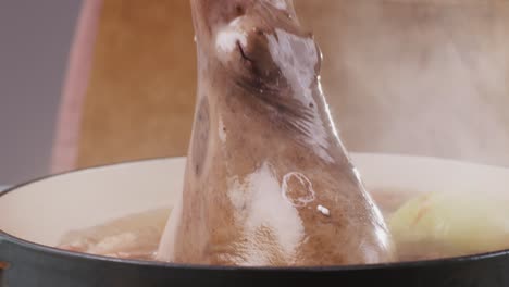 preparing octopus