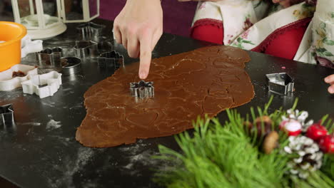 christmas gingerbread baking with kids, festive, joyful, cozy kitchen activity