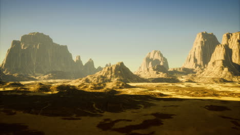 Majestic mountain landscape during golden hour in a serene wilderness setting