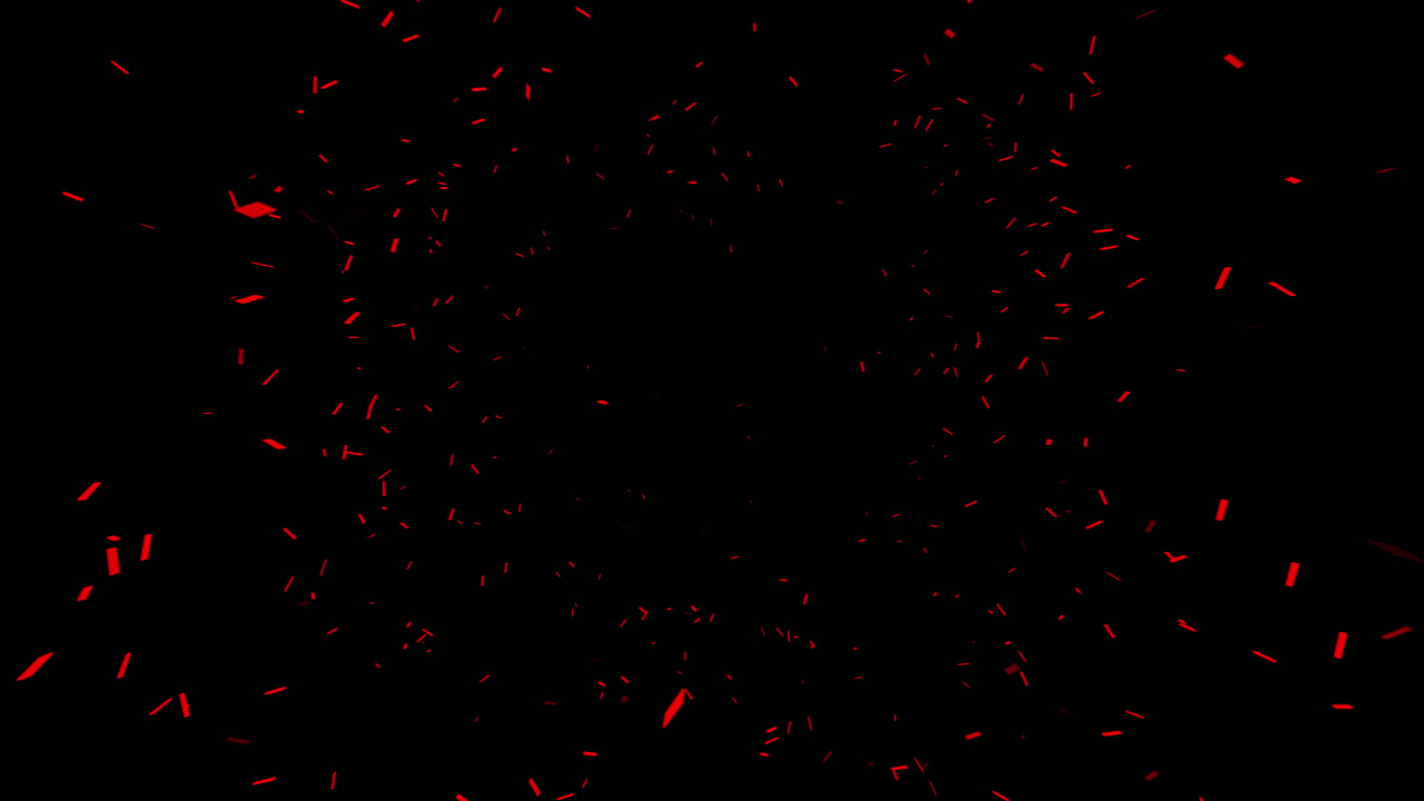 explosión de confeti rojo