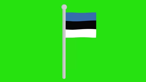 animación de la bandera estonia agitando