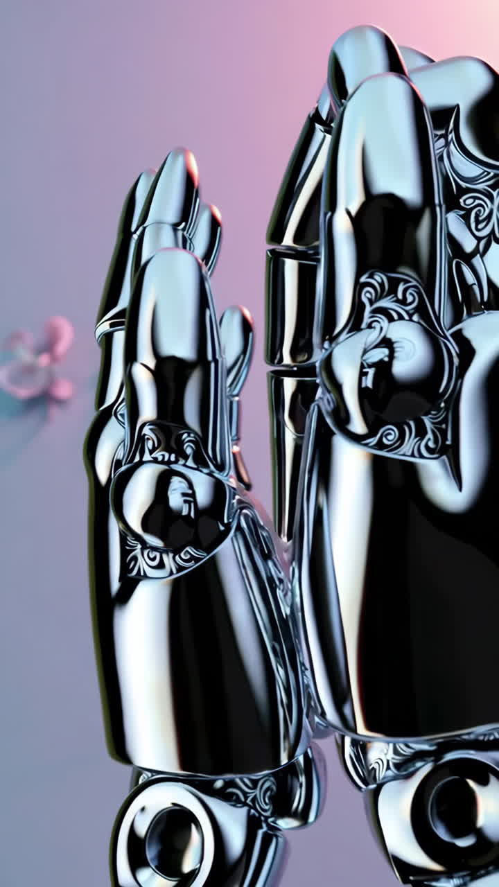 manos robóticas metálicas