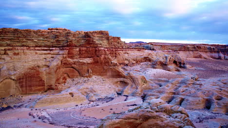 the drone gracefully weaves through glen canyon’s eroded sandstone, capturing its natural wonder.