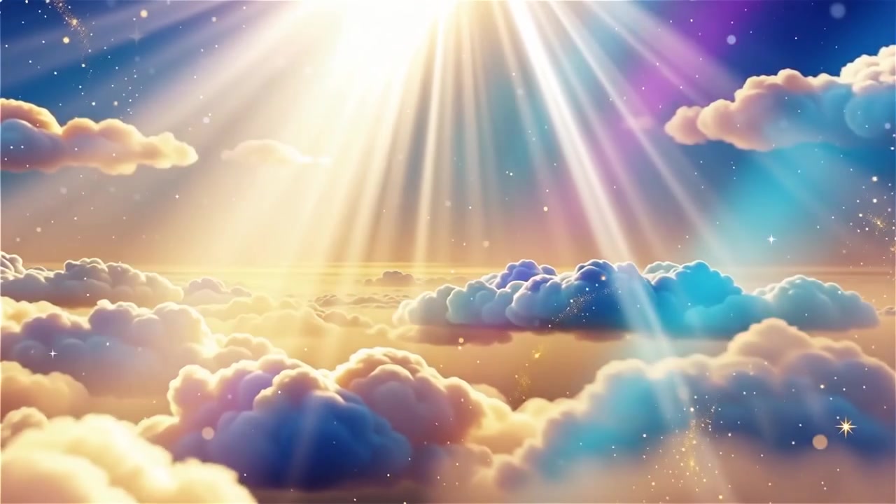 Christian Heavenly Light Worship Background
