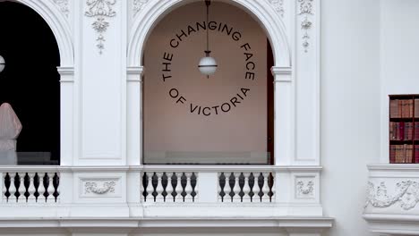 'the changing face of victoria' - filmed in the empty state library of victoria at the height of the coronavirus lockdown that keeps people away from cultural buildings - melbourne, australia