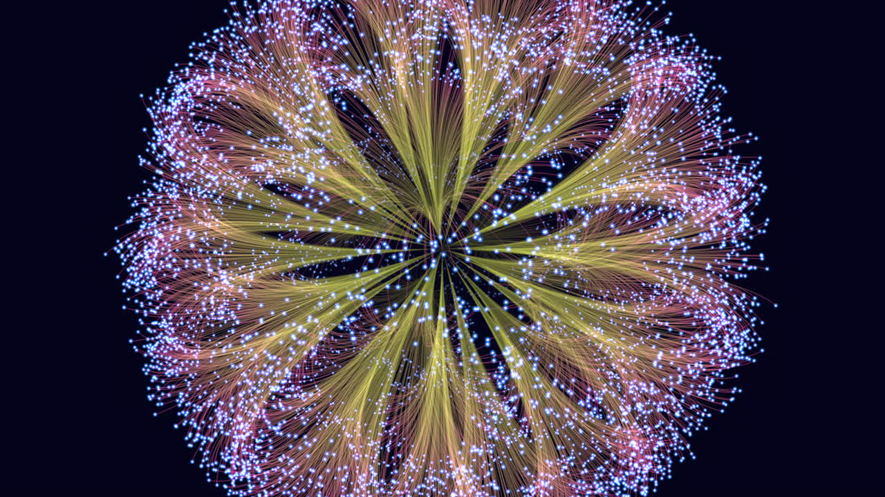 patrón circular intrincado una red de líneas y puntos