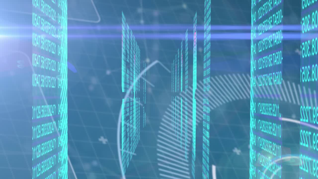 Animation of data processing over scope scanning